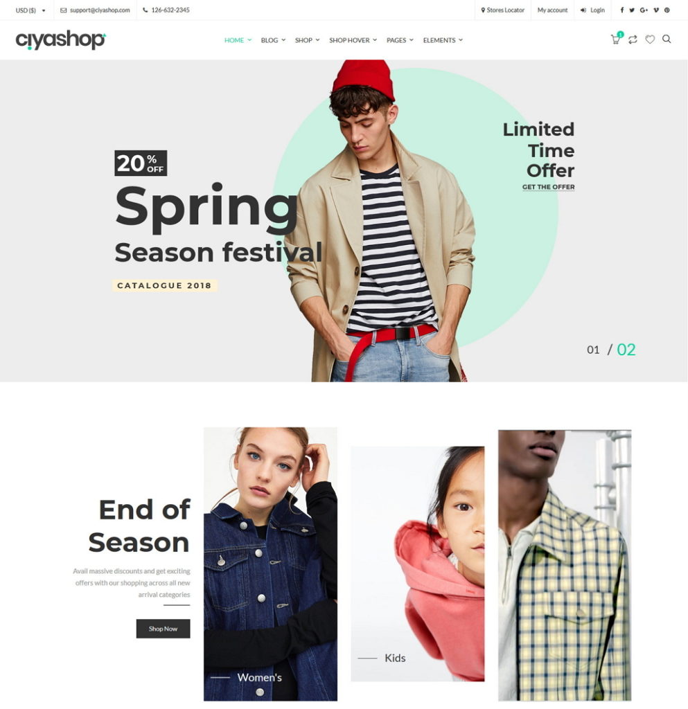 CiyaShop – Responsive Multi-Purpose WooCommerce WordPress Theme