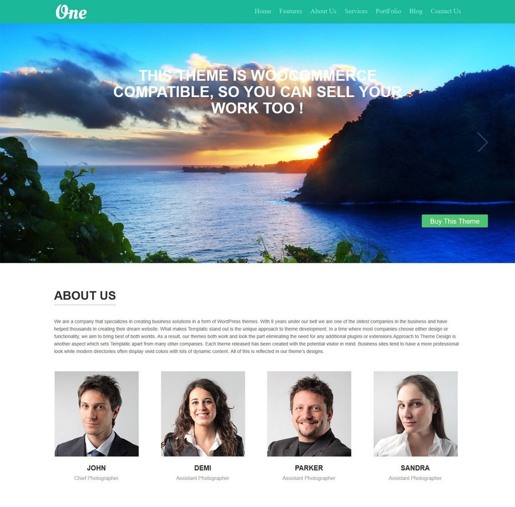 OnePager WordPress theme